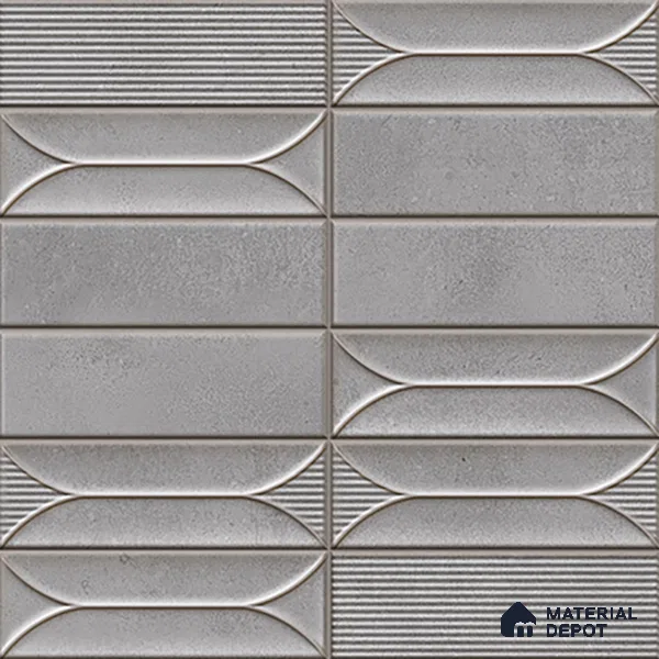 Faux Subway  Tile TL 07239 B Boat 1006 1 ft x 1 ft Ceramic Glossy Finish - 9 mm  | 2 mm Spacer is Mandatory | Please Expect a Slight Variation of Pattern (Sample)